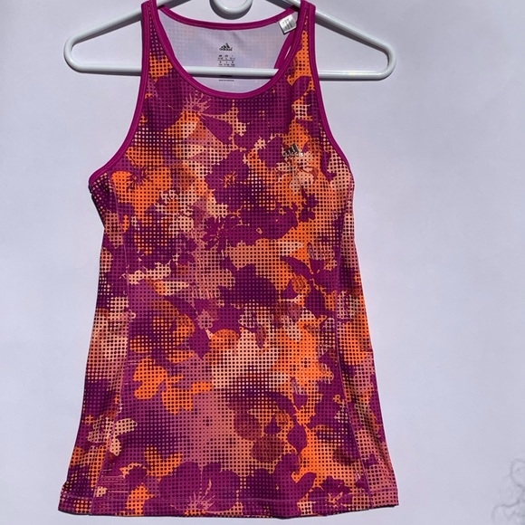 Adidas Climate Floral Tank Top 13 - 14 Y - Picture 8 of 8